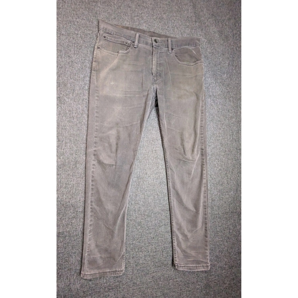Levi's 512 Men's Jeans 34x30 Slim Taper Fit Grey Denim Wash Pants Red Tab